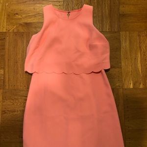 Scalloped millenial pink LOFT workwear officewear dress